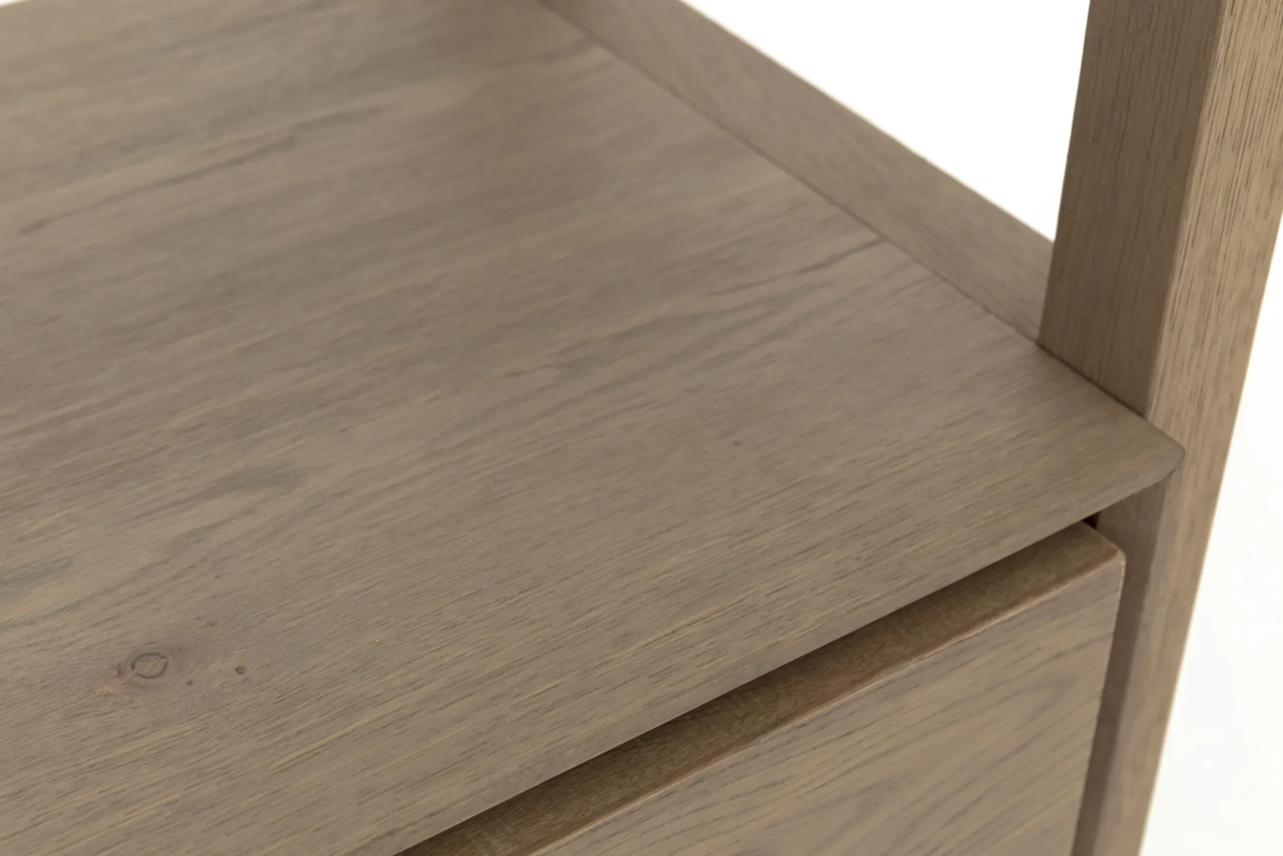 Aber, Etagere A Chaussures, Chene Patine, Avec Tringle De Placard