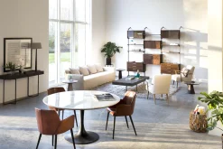 Aboah, Table A Manger, Ronde, Marbre Blanc, 145 Cm