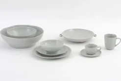Alanah, Assiette, Ceramique, Gris, 21,5Cm