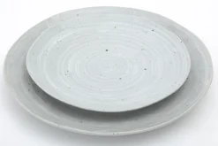 Alanah, Assiette, Ceramique, Gris, 27Cm