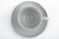 Alanah, Tasse Et Soucoupe, Ceramique, Gris, 150Ml