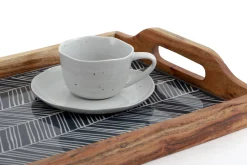 Alanah, Tasse Et Soucoupe, Ceramique, Gris, 150Ml