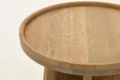 Argent, Table D'Appoint, Chene Patine, Ronde