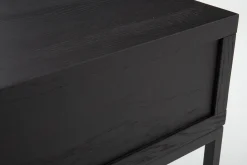 Armand, Table D'Appoint, Chene Noir Et Metal