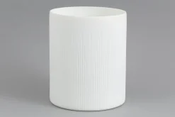 Ayla, Vase, Verre, Blanc, O22X27H