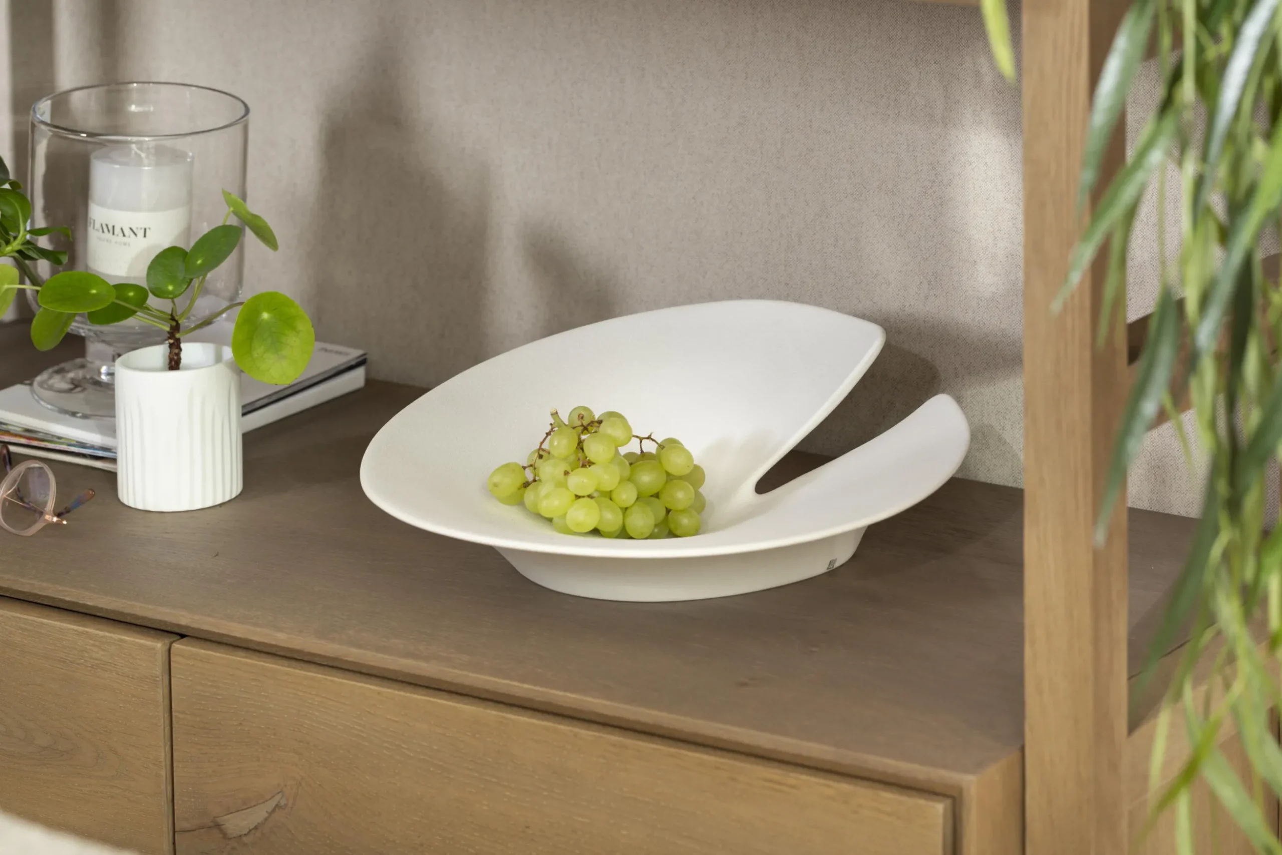 Ayla, Vase, Verre, Blanc, O8X9,5H