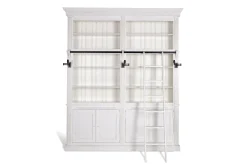 Balmore, Bibliotheque, Blanche, 2 Parties, Avec Echelle