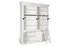 Balmore, Bibliotheque, Blanche, 2 Parties, Avec Echelle