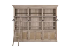 Balmore, Bibliotheque, Chene Patine, 3 Parties, Avec Echelle