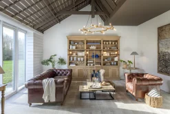 Balmore, Bibliotheque, Chene Patine, 3 Parties, Avec Echelle