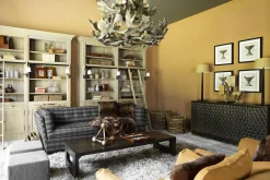 Balmore, Bibliotheque, Chene Patine, 2 Parties, Avec Echelle