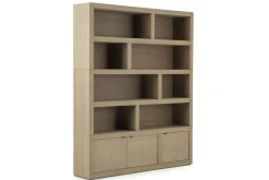 Bjorn, Bibliotheque, Chene Patine, Avec Lumieres Led A Intensite Variable