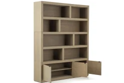 Bjorn, Bibliotheque, Chene Patine, Avec Lumieres Led A Intensite Variable