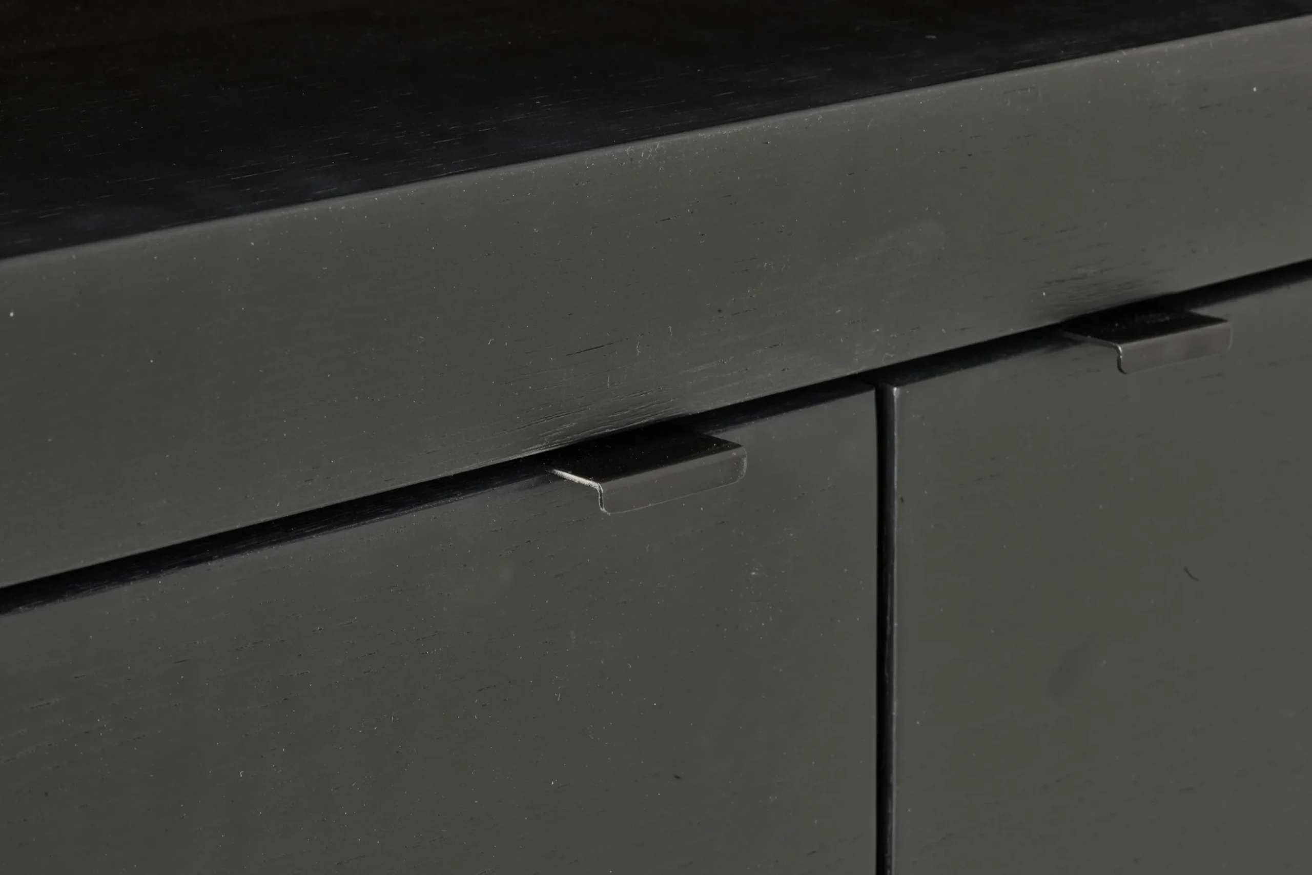 Bjorn, Buffet, Noir, 4 Portes, Avec Lumieres Led A Intensite Variable