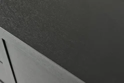 Bjorn, Meuble Tv, Noir, 2 Portes, 4 Tiroirs