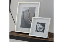 Boites, Cadre Photo, Plaque Argent Et Laque, 8X8