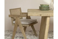 Bruno, Fauteuil, Chene, Roseau, Avec Coussin