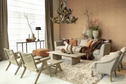 Bruno, Fauteuil, Chene, Roseau, Avec Coussin