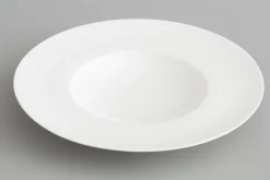 Cathy, Assiette A Pates, Bone China, Blanc