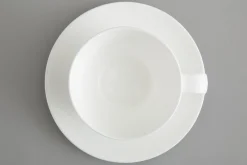 Cathy, Tasse Et Soucoupe, Porcelaine, Blanc, 200Ml