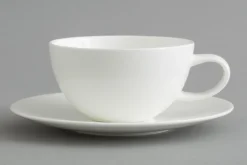 Cathy, Tasse Et Soucoupe, Porcelaine, Blanc, 200Ml