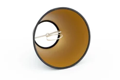 Clips, Abat-Jour, Noir Et Dore, Conique, 14 Cm