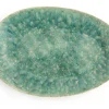 Cresta, Assiette De Service, Ceramique, Turquoise, Ovale