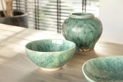 Cresta, Bol De Service, Ceramique, Turquoise, Rond, 24Cm