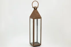 Ellis, Lanterne, Fer Et Verre, Rouille, Xl