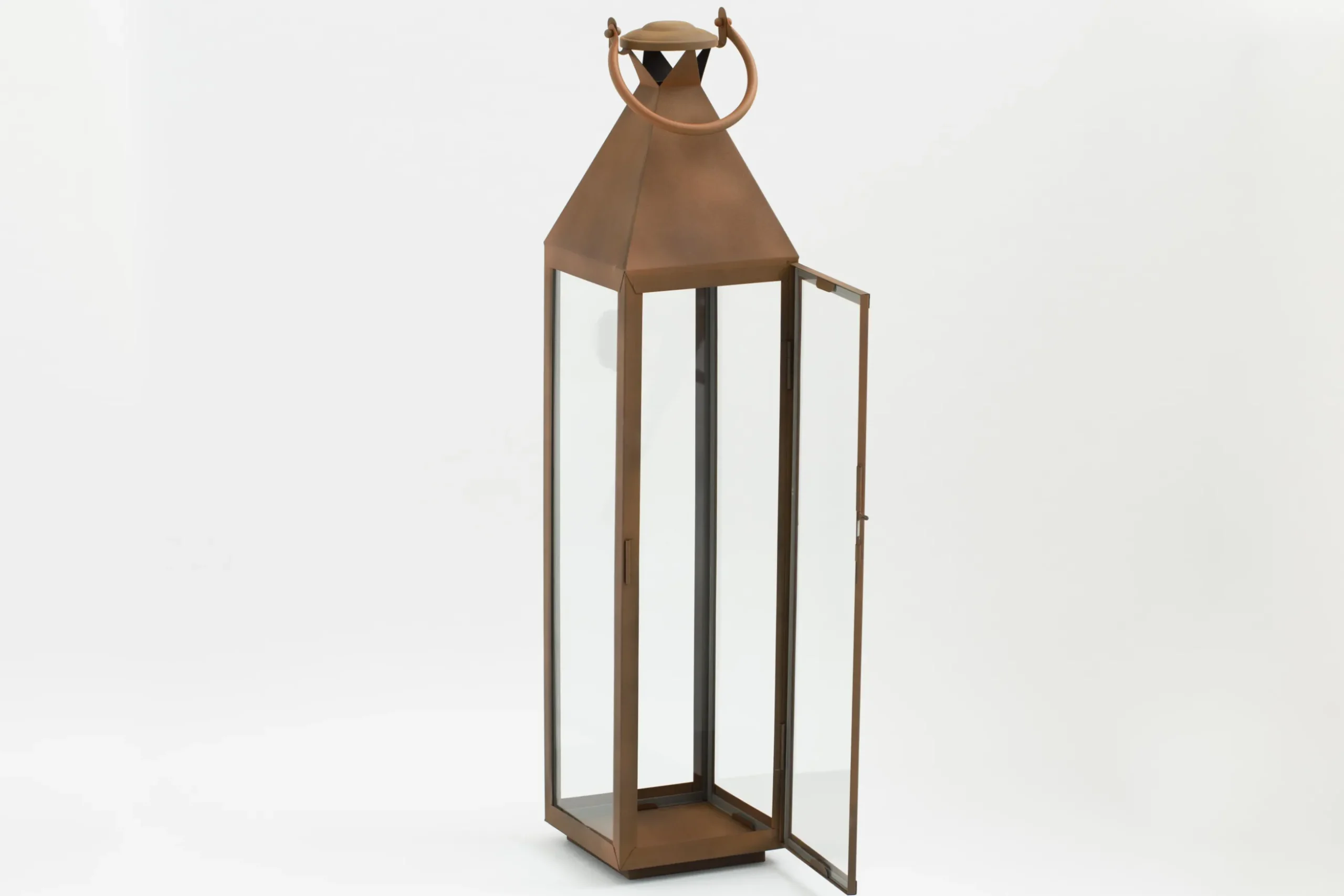 Ellis, Lanterne, Fer Et Verre, Rouille, Xl