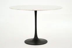 Fano, Table A Manger, Ronde, Marbre Blanc