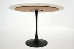 Fano, Table A Manger, Ronde, Marbre Blanc