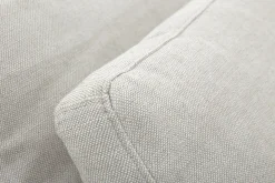 Floria, Fauteuil Lounge, Lin Naturel Et Metal Noir