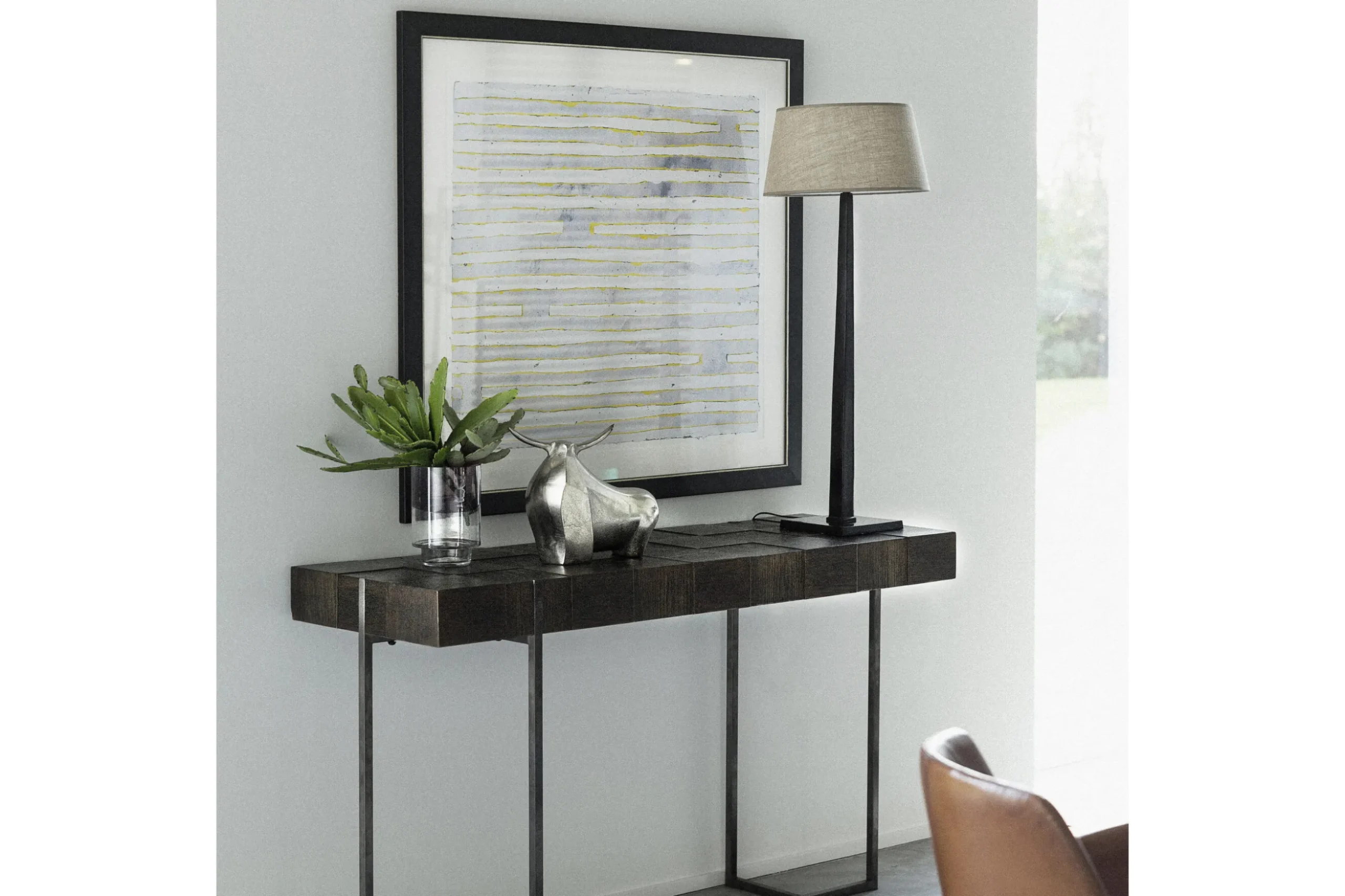 Gordes, Lampe A Poser, Noir, Aluminium, H 78 Cm