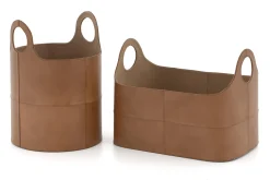 Hanan, Panier, Cuir, Ovale