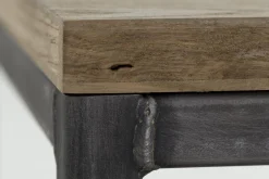 Hattie, Table Console, Chene Patine Et Fer