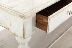 Henrice, Table Console, 3 Niveaux, 4 Tiroirs, Finition Antique