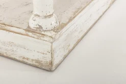 Henrice, Table Console, 3 Niveaux, 4 Tiroirs, Finition Antique