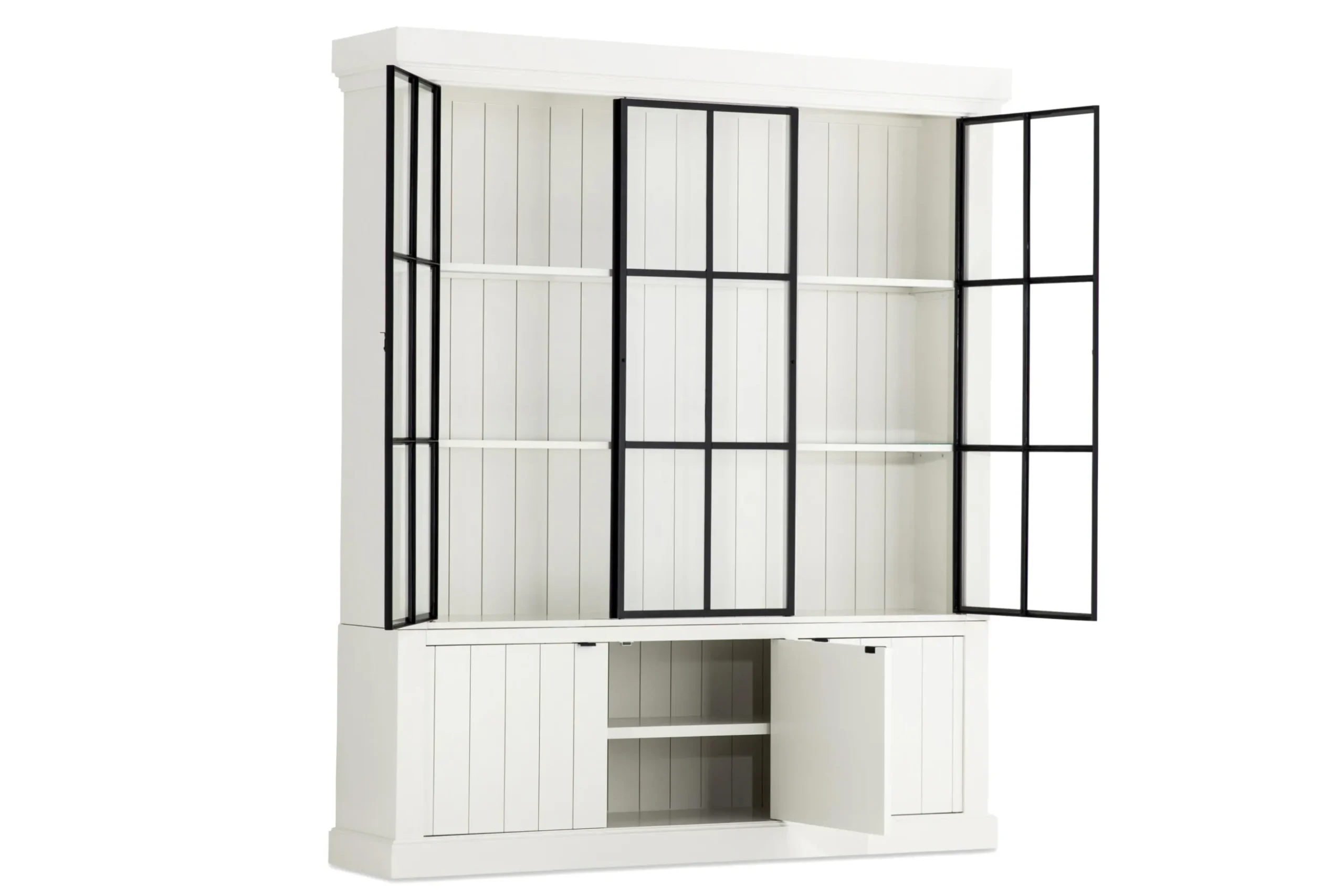 Iron Jason, Armoire, Blanc, 3 Portes En Fer