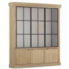 Iron Jason, Armoire, Chene Patine, 3 Portes En Fer
