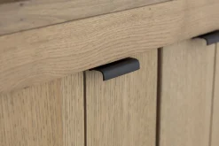 Iron Jason, Armoire, Chene Patine, 3 Portes En Fer