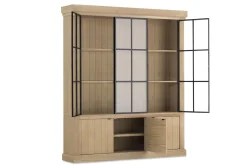 Iron Jason, Armoire, Chene Patine, 3 Portes En Fer