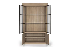 Iron Jason, Armoire, Chene Patine, 2 Portes En Fer