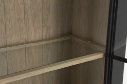 Iron Jason, Armoire, Noir, Chene, 3 Portes En Fer