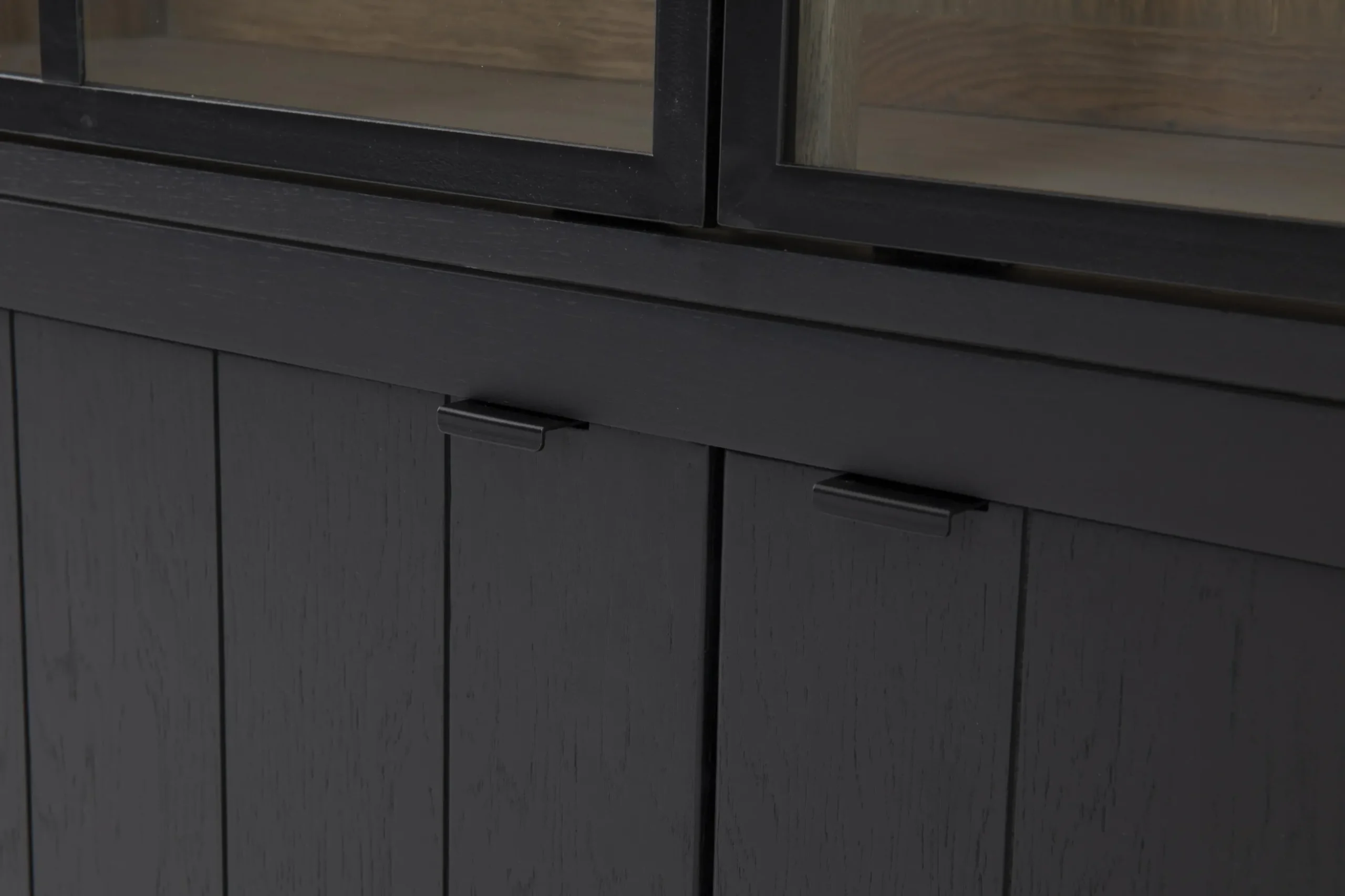 Iron Jason, Armoire, Noir, Chene, 3 Portes En Fer