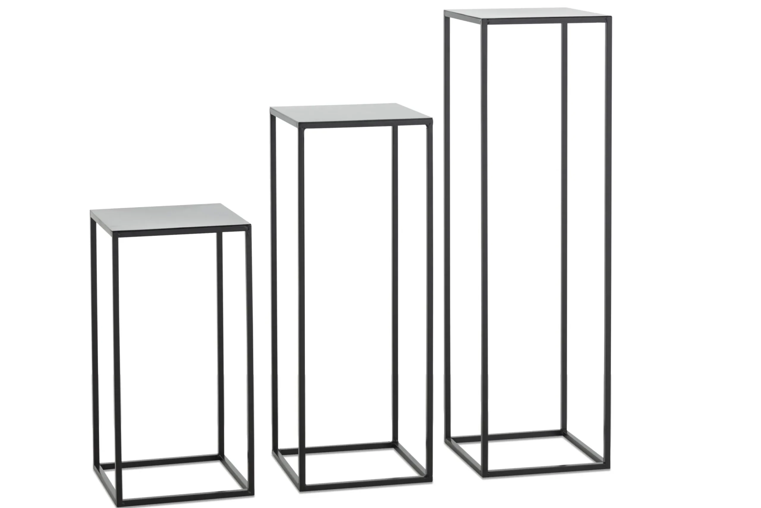 Isaac, Support, Metal, Noir, H 95 Cm