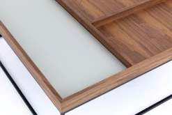 Jalon, Table Basse, Carree, Bois Et Metal