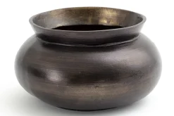 Jeddo, Vase, Metal, Noir, L