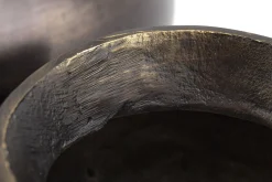 Jeddo, Vase, Metal, Noir, S