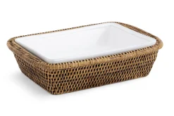 Jille, Plat A Four, Ceramique, Blanc, 35Cm